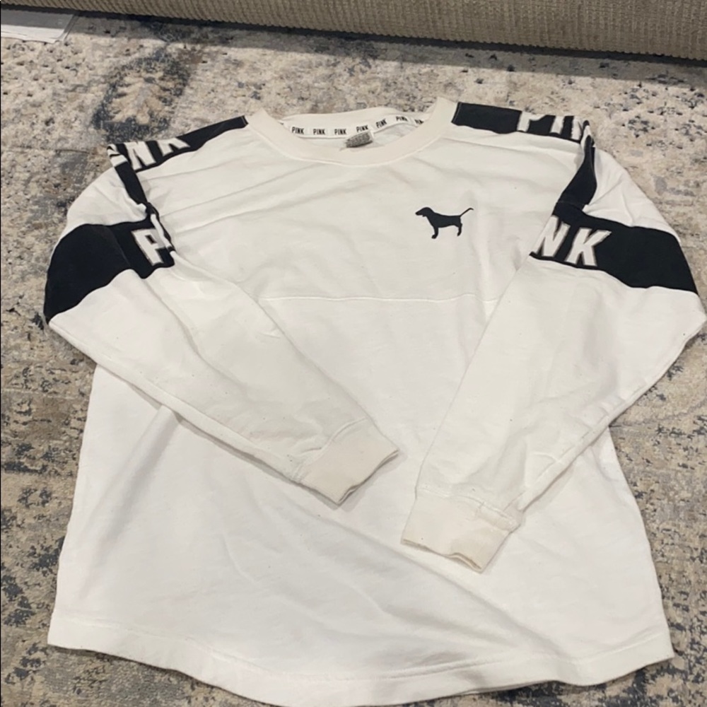 Pink White and black sweatshirt